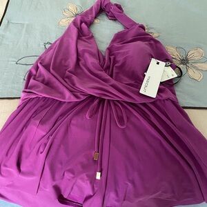 MagicSuit  Fuschia Halter Swim Romper size 12